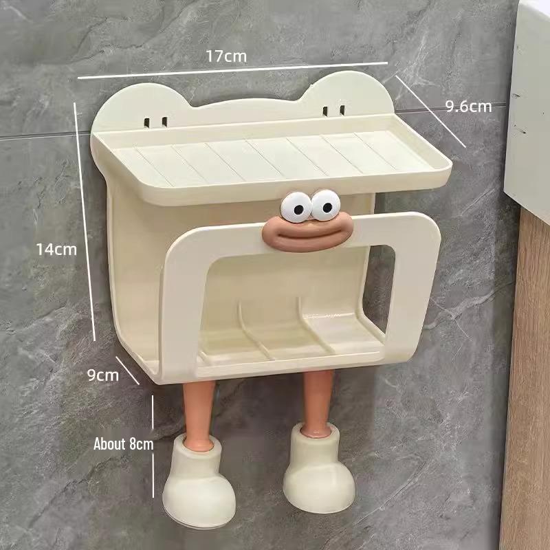 

Wall-Mounted No-Drill Wet Wipe & Tissue Dispenser with Inverted Towel Holder for Bathroom & Kitchen
