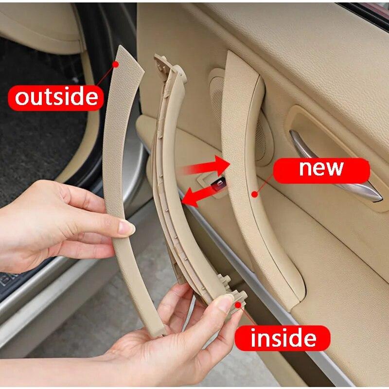 Gray Beige Black Left Right Car Interior Handle Inner Door Armrest Panel Pull Trim Cover For BMW 3 Series E90 E91 328 330 335
