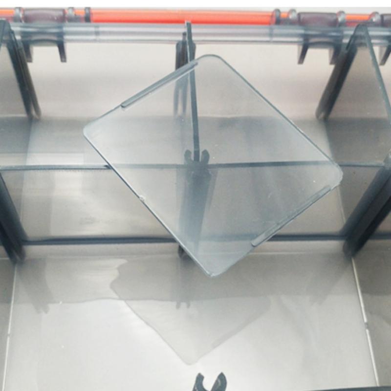 Wasserdichte Angelzubehör-Organizerbox Tackle-Einsatzbox mit verstellbaren Einsätzen Transparente Aufbewahrungsbox für Angelköder