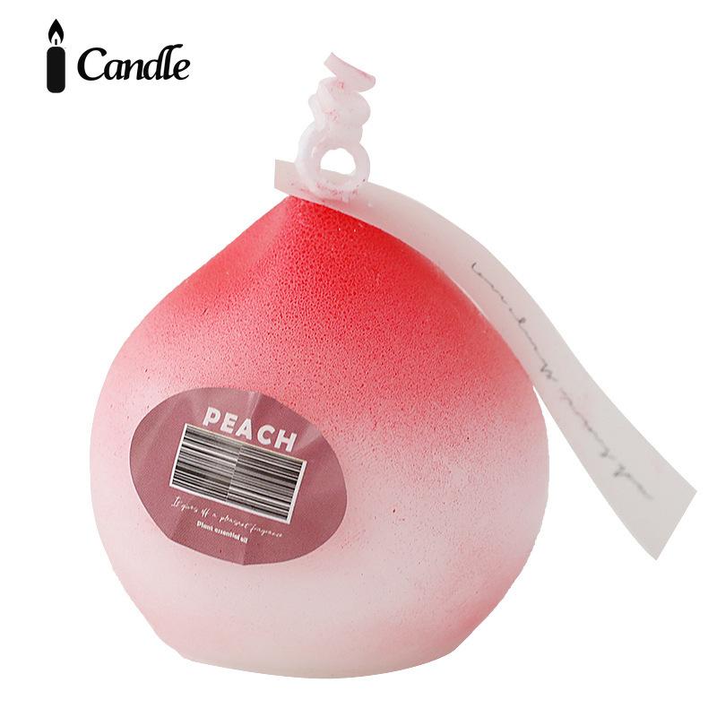 Peach scented candle ins fragrance wedding souvenir creative gift simulation fruit cute modeling wax