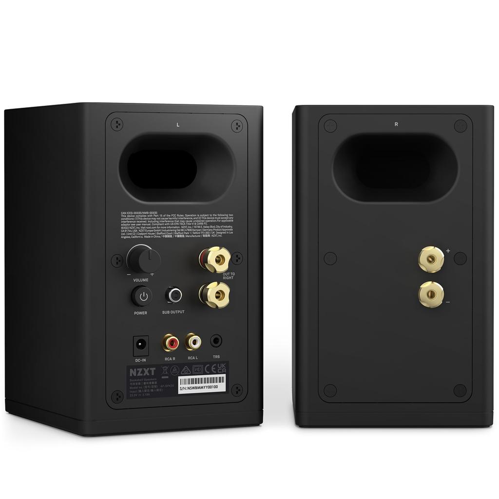 NZXT Relay Speakers Black Desktop Size Amplifier PC Speakers SP1103 Built-in AP-SPKB2-JP
