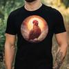 Men's T-Shirt Chicken In Moonlight Motif Cotton Size XS To 5XL