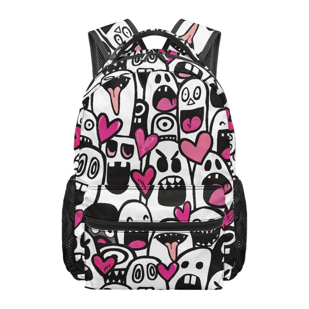 Full Print School Bag Student Cute Halloween Backpack School Commute Large Capacity Backpack