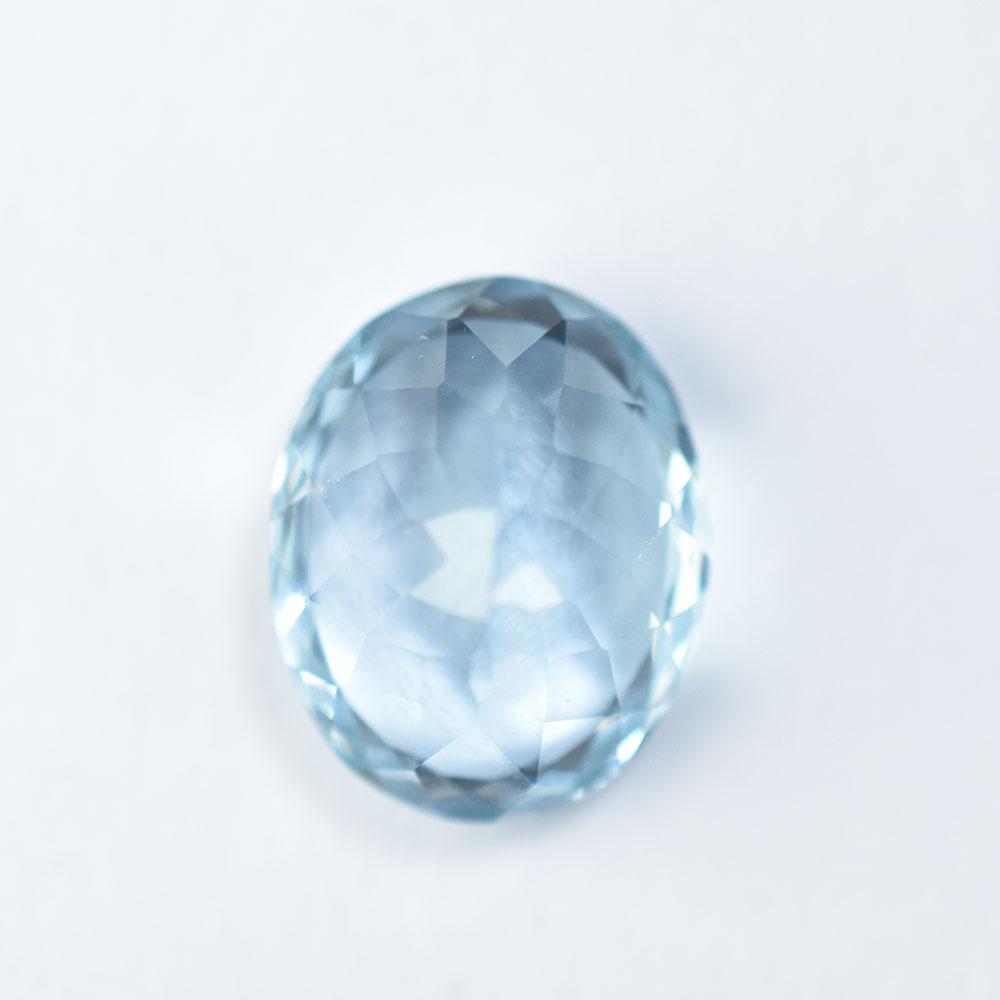 Brazilian Blue Aquamarine 10.10 Ct Oval Cut Natural Faceted Gemstone