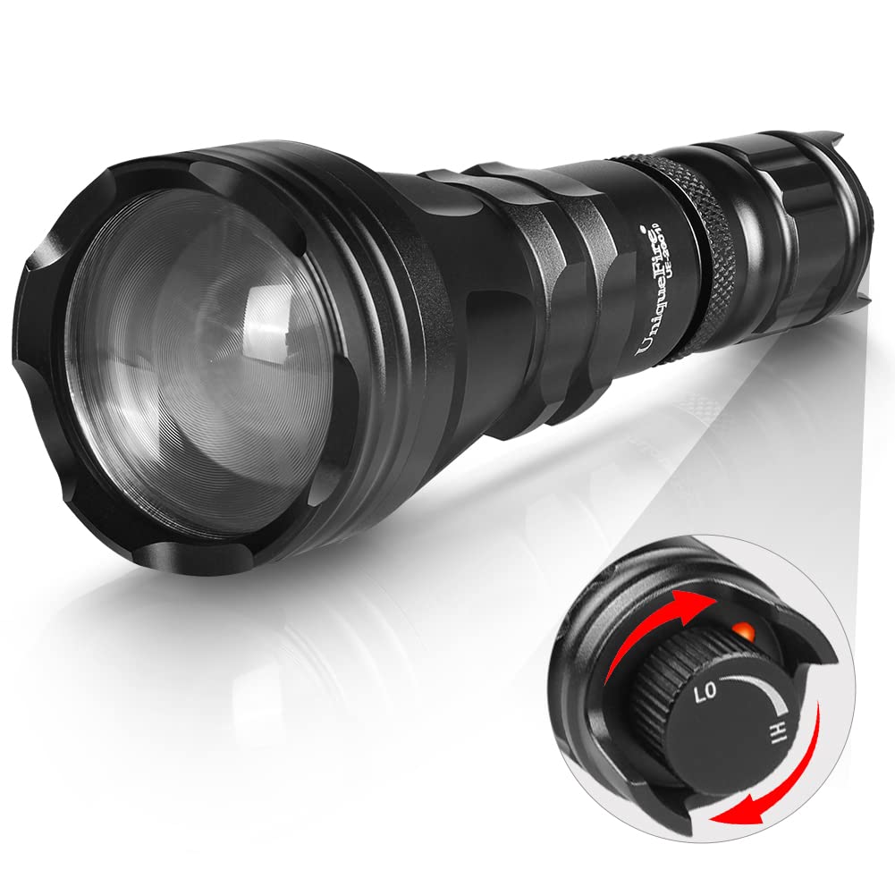 

UniqueFire Infrared Compact IR Handheld Flashlight with Adjustable 18650 Battery IPX65 Aluminum Alloy Shockproof to Pair with other night vision