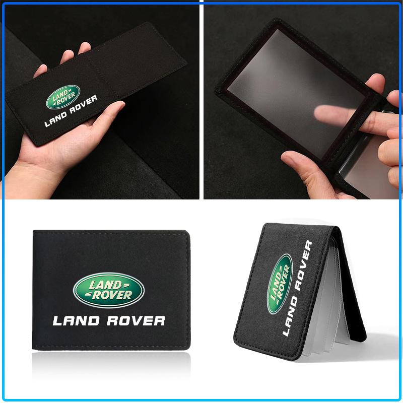 PU Leather Credit Card Case Car Driving Documents Protective Case For Land Rover Freelander 2 L2 L319 L462 LF Range Sport Evoque L322 Discovery 2 3 4