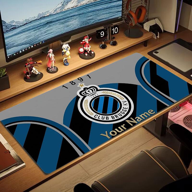 Club Brugge KV Custom Name Large Size Mouse Pad Large Gaming Table Cushion Non-slip Laptop Tablet Big Mousepad XXL Mat Mini PC Playmat With Lock Edge