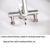 Brushed 304 Stainless Steel Wall-Mounted Kitchen Faucet