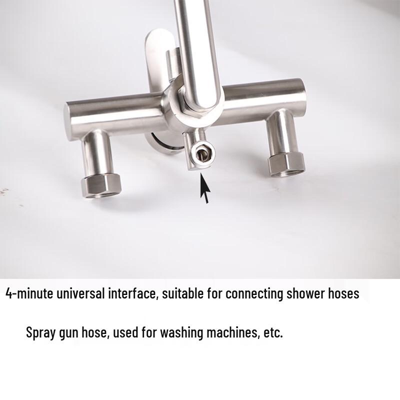 Brushed 304 Stainless Steel Wall-Mounted Kitchen Faucet