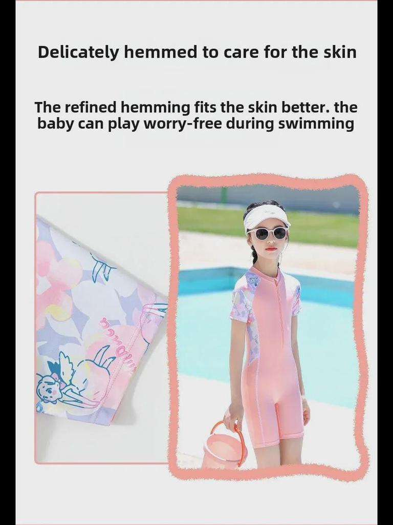 2024 Girls' One-Piece Swimsuit: Fresh Summer Style for Kids - Perfect for Beach and Hot Springs