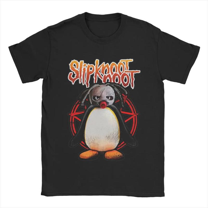 

Slipknoot Noot Pingu Men S T Shirt Novelty Round Collar Shir S разноцветный