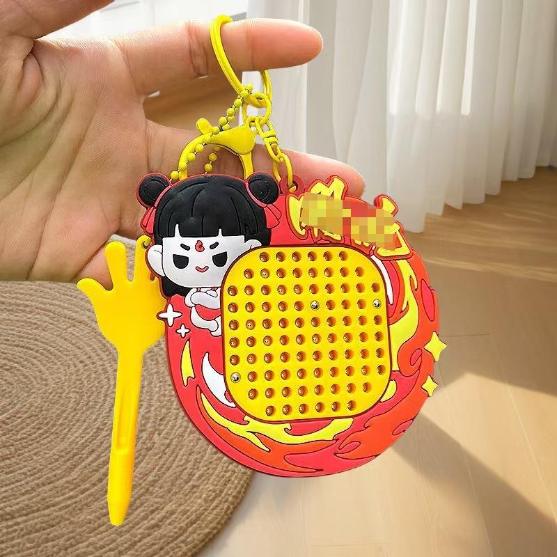 

Магнитная ручка-брелок со стальным шариком и доска для рисования с бусинами для детей