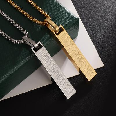 New Fashionable Mens Personalized Roman Numeral Three Dimensional Pendant
