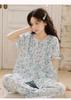 Huayue Women's Short Sleeved Pants Home Clothing Set