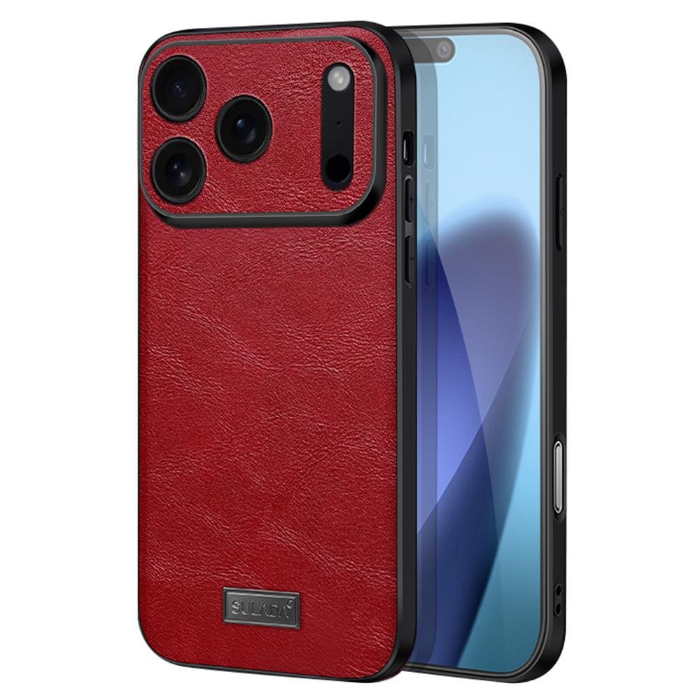 SULADA For iPhone 17 Pro Case PU Leather+TPU+PC Back Phone Cover