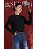 Women's Fashionable Sequin Yarn Wool Cardigan, Slim Fit Round Neck Sweater