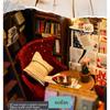 DIY Cottage Bookstore Book Stand Buckle Stitching Wooden Doll House Creative House Gift Exquisite Music Box 14+ Gifts