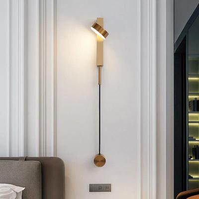 Moderne LED Nacht Wand Lampe Drehbare Schalter Wand-Montiert Nacht Lampe Einfache Hintergrund Wand Hotel Dekoration Lampen