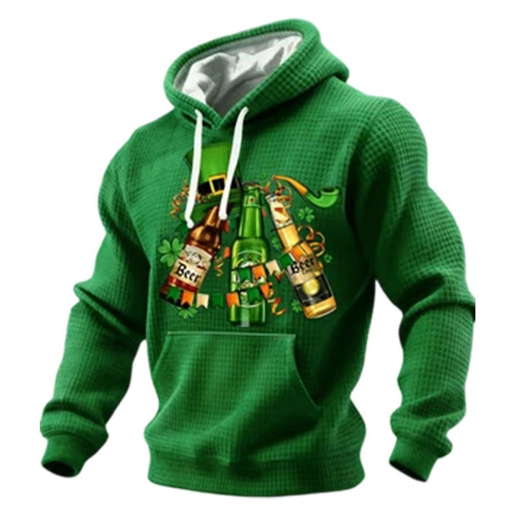 Men Irish  Casual  Graphic  Knit Pullover Casual Shirt Holiday Outfit