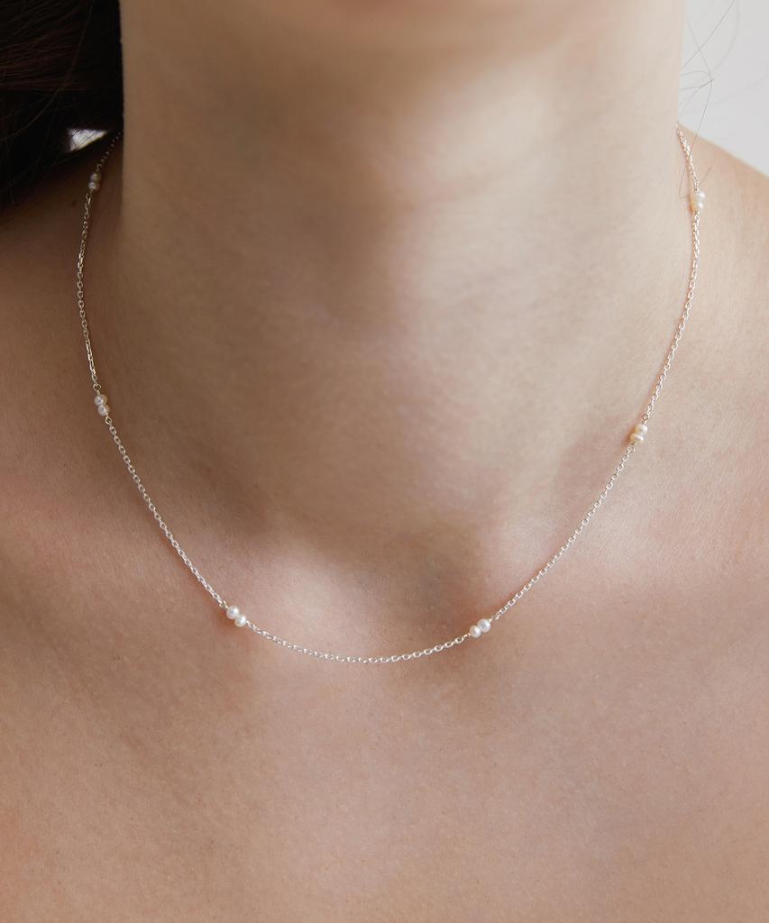 Tatiana (Silver 925) Pearl Connect Chain Necklace Nz2411