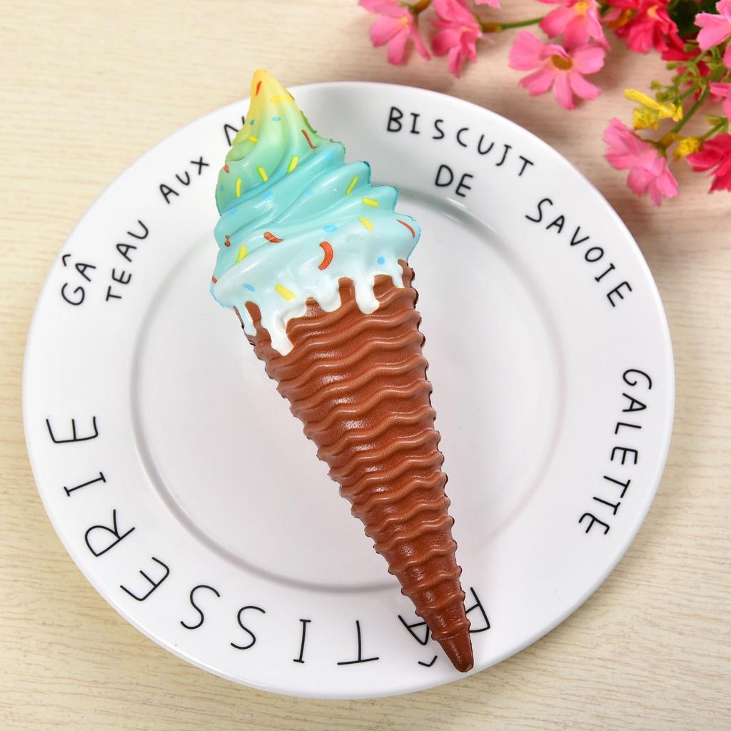 סקווישי גלידה צבעונית גלידה סחוטית עולה לאט רך יצירתי סחיטה צעצוע סימולציה הפגת מתחים צעצוע מתנה מצחיק לחג המולד לילדים