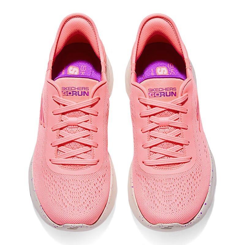 Skechers Go Run Lite Women Comfort Light Low Top Running Shoes Pink 129452-PNK