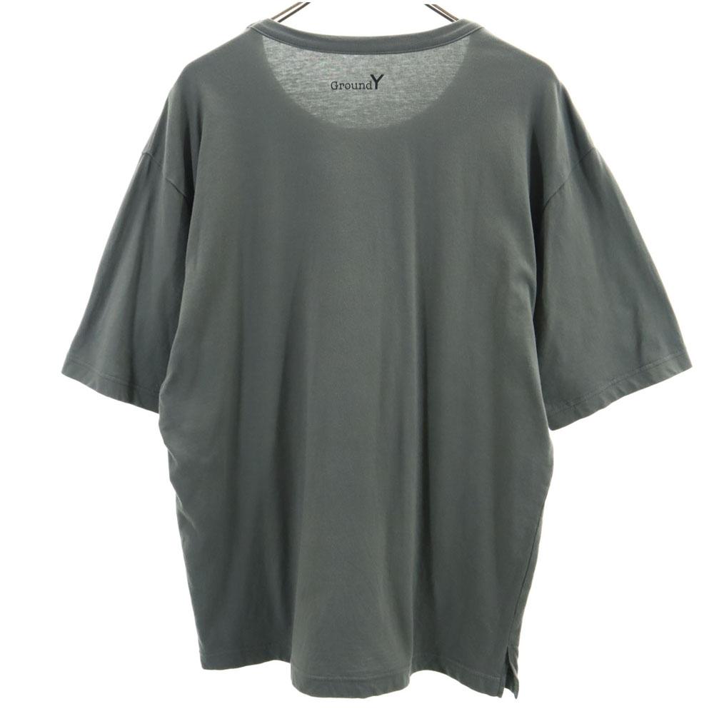 Ground Y Five-quarter sleeve T-shirt 3 Khaki gray Youji Yamamoto Men's Used