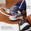 Li Ning Kids Comfortable Shock Absorption Mid-Top Basketball Shoes Kids basketball shoes Brick-Gray YKBU102-5