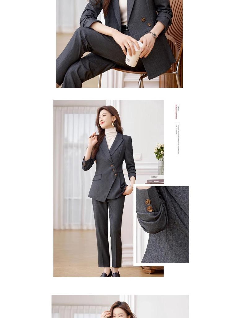 Women's Striped Suit Set 2025: Spring/Autumn Formal Professional Attire