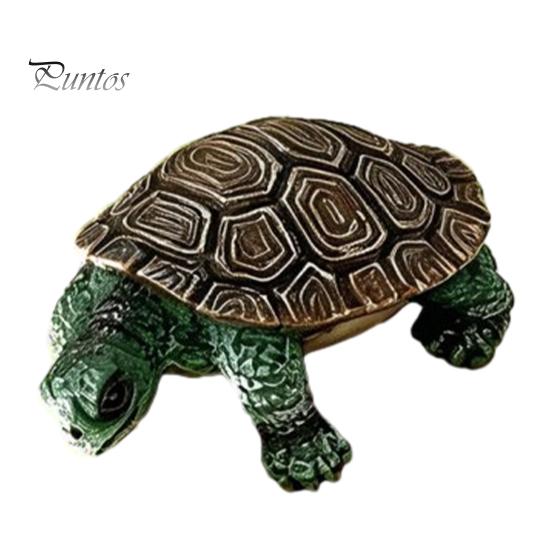 Cute Desktop Micro Landscape Decorations Climbing Turtle Flower Pot Huggers, Resin Animal Figurines for Planter Realistic Statues Pots Edges,