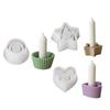 Flexible Silicone Candle Holder Molds For DIY Crafting Heart Star And Round Shapes Ideal For Home Decors And Gifts