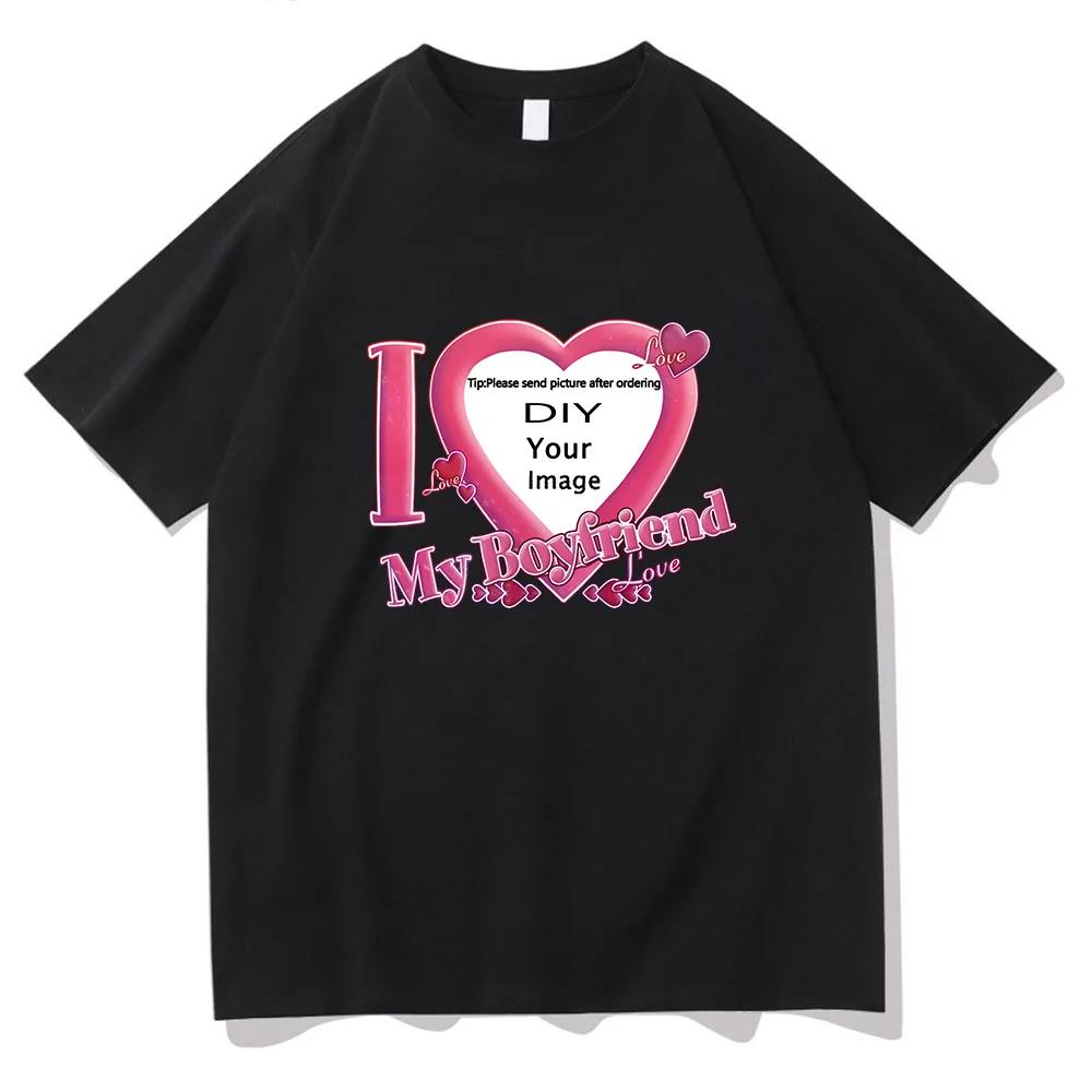 

I Love My Boyfriend Coupon Tshirts High Quality Women/Men T-shirts Short Sleeve Summer Tee-shirt DIY Customized Printing  - ... S разноцветный