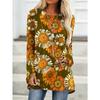 Women's Printed Long-sleeved T-shirt, Suitable for Spring, Autumn and Winter Seasons. Fashionable and Versatile, Machine Washable.