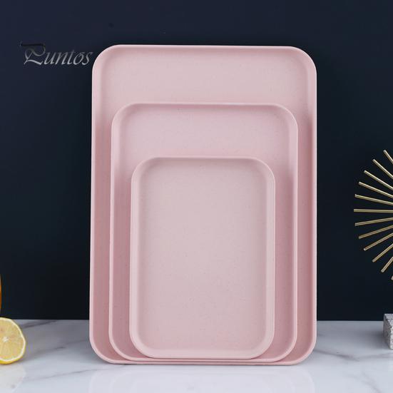 Multi-use Large Capacity Serving Tray Plastic Practical Food-grade Storage Tray for Home
