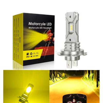 Super Bright H7 LED Headlight, Ideal for Motorcycles, Cars, Bikes, Yellow, Yellow, 12 V,
