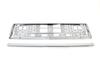 License Plate Frame, Silver Metallic, AMIO-01170