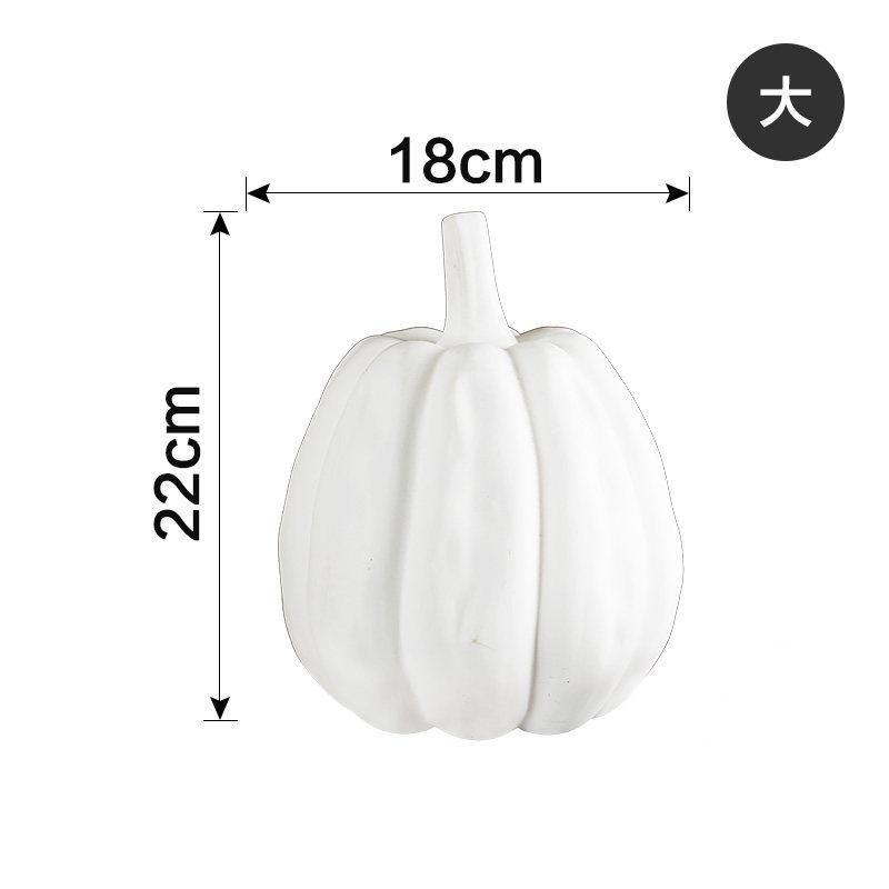 Pumpkin Ceramic Figurines Simulated Pumpkin Statue White Pumpkins Halloween Decorative Accessories Home Decoration Accessories