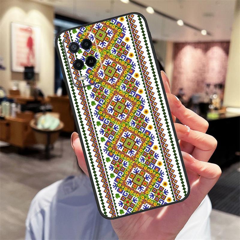 Ukraine Ukrainian embroidery Case For Oppo A94 A74 A54 A18 A38 A58 A78 A98 A40 A60 A80 A16 A76 A96 A15 A17 A77 A57S Cover
