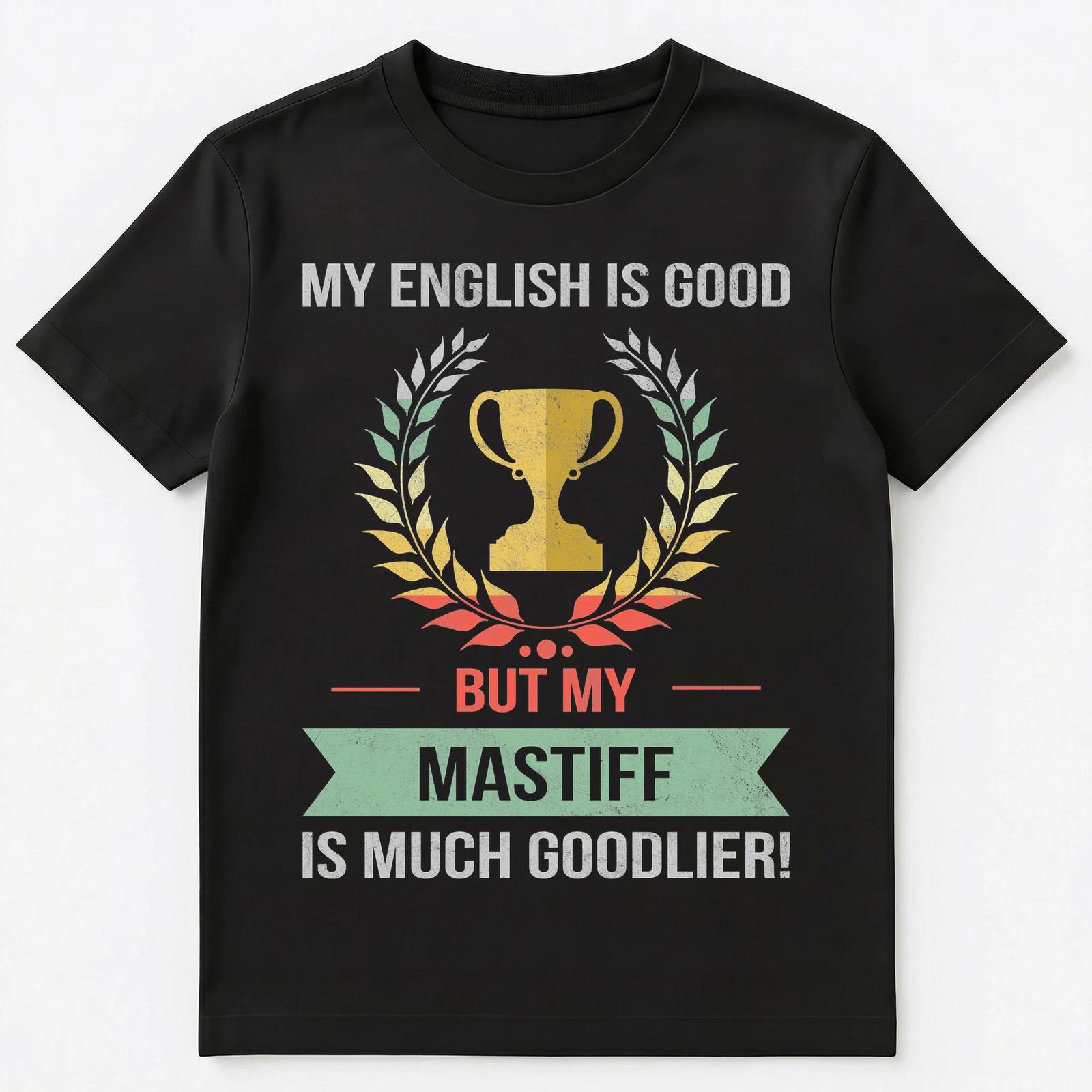 Funny Retro Style Mastiff Dog Breed Owner Unisex T-Shirt S