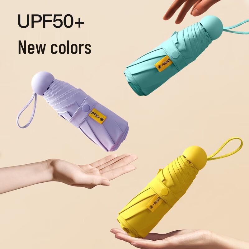 MAYDU Five-Fold 6-Rib Mini Capsule Sun/Rain Umbrella