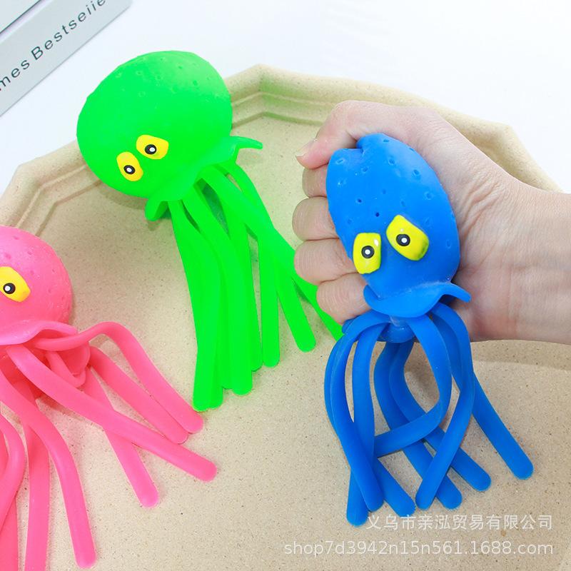 Cross-Border Waterproof Octopus Squeeze Toy for Bath, Beach & Outdoor Family Fun