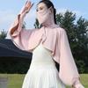 Long Sleeve Facemask Hat Sunscreen Shawl Solid Color Sun Protection Clothing  Fishing