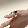 1pcs Fashion Couple Minimalist Handmade Simple Big Stone Rings For Women Fine Jewelry Gift Prevent Allergy