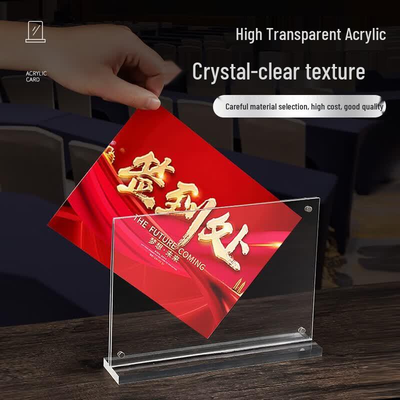 Xunhuo T-Shape Acrylic Magnetic Desk Sign Holder