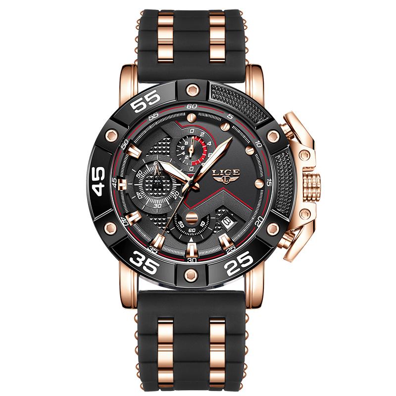 New Original Brand Luxury Quartz Watches For Men Fashion Military Silicone Big Dial Watch Men Sports Waterproof Chronograph