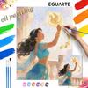 Jasmine Princess Kite Digital Oil Painting Hand Painting Kit Diy Home Decoration. Art Wall Decor for Living Room Bedroom Gift