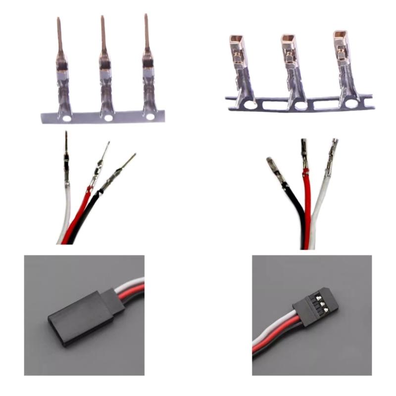 10 Pair Servo Plug Female/Male Extension Connector Receiver Plug Signal Transmission Lock and Pin Set For Futaba JR