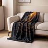 A fiery lighthouse towers over turbulent waves in a dark, stormy setting. for all seasons blanket lunch break throw gift