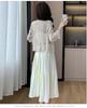 Lace-Up Backless Salt-Based Design Long Dress - Sweet Two-Piece Set for Women