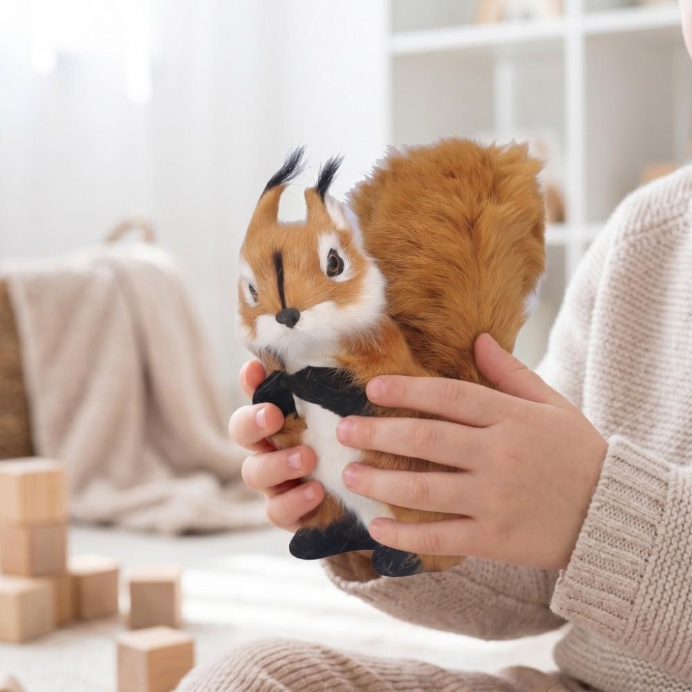 Large Simulation Squirrel Cute Squirrel Ornament Sculpture Squirrel Statue Home
